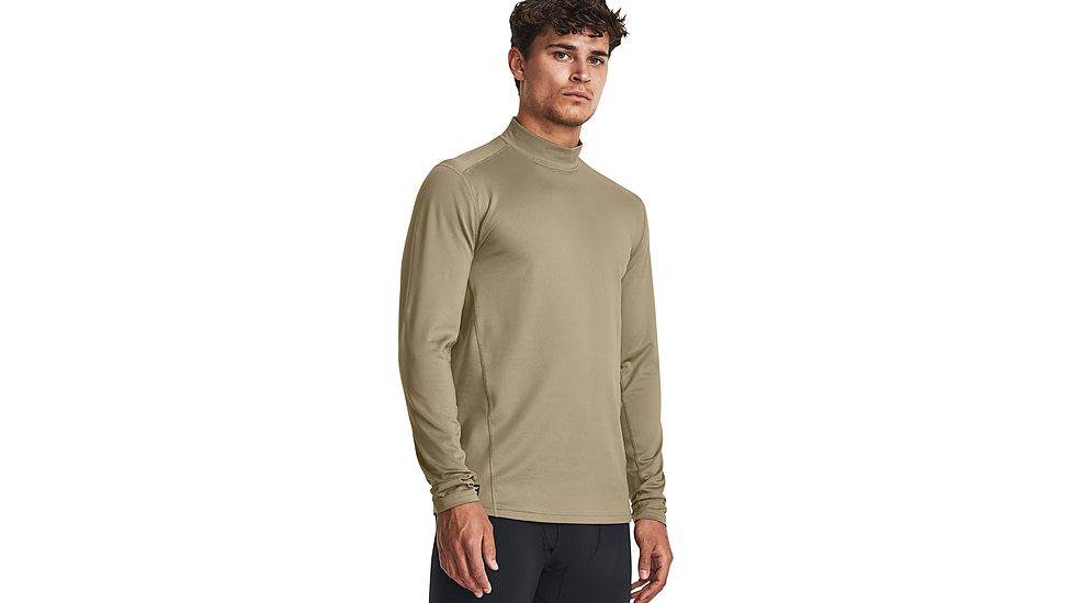 Under Armour Tactical ColdGear Infrared Base Mock - Mens, Federal Tan, Extra Large, 1365388499XL