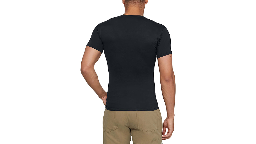 Under Armour Tactical HeatGear Compression Short Sleeve V-Neck Shirt - Men's, Black, Large, 1216010001LG