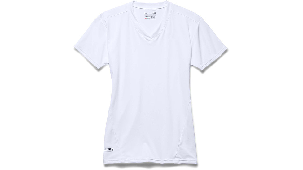 Under Armour Tactical HeatGear Compression V-Neck T-Shirt - Mens, White, 3X-Large, 12160101003X