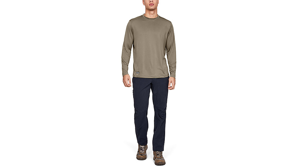 Under Armour Tactical UA Tech Long Sleeve T-Shirt - Mens, Federal Tan, X-Large, 1248196499XL
