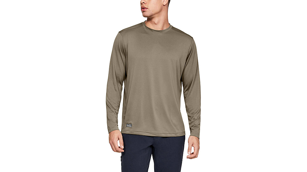 Under Armour Tactical UA Tech Long Sleeve T-Shirt - Mens, Federal Tan, X-Large, 1248196499XL