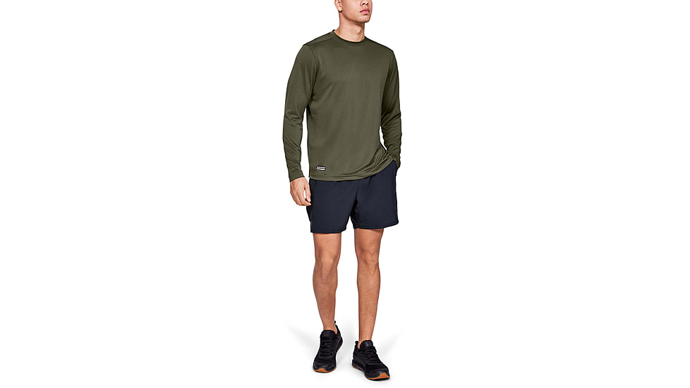 Under Armour Tactical UA Tech Long Sleeve T-Shirt - Mens, Marine OD Green, Large, 1248196390LG