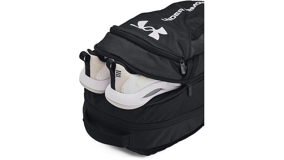 Under Armour Ua Hustle 6.0 Backpack, Black/black/white - 1384672002OSFM
