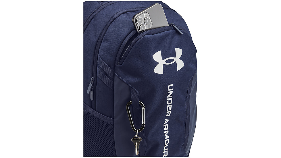 Under Armour Ua Hustle 6.0 Backpack, Midnight Navy/midnight Navy/metallic Silver - 1384672411OSFM