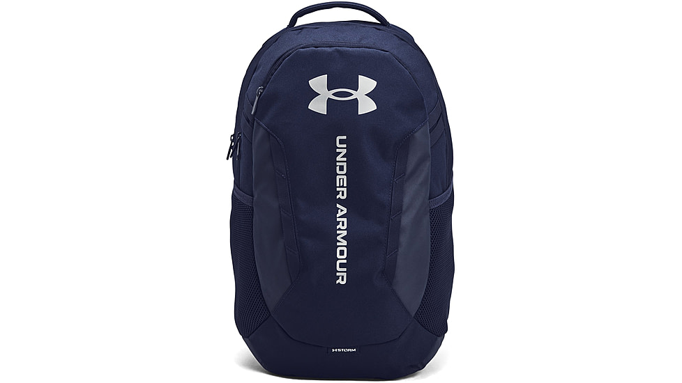 Under Armour Ua Hustle 6.0 Backpack, Midnight Navy/midnight Navy/metallic Silver - 1384672411OSFM