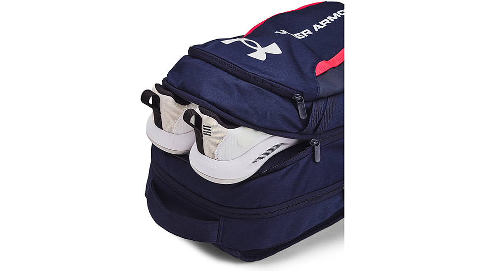 Under Armour Ua Hustle 6.0 Backpack, Midnight Navy/midnight Navy/white - 1384672412OSFM
