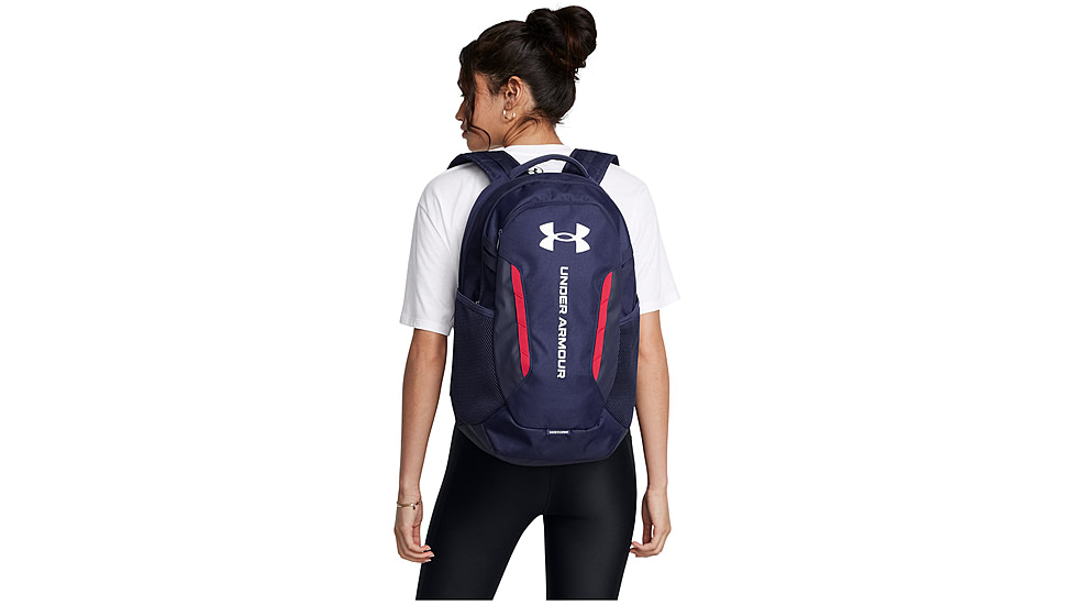 Under Armour Ua Hustle 6.0 Backpack, Midnight Navy/midnight Navy/white - 1384672412OSFM
