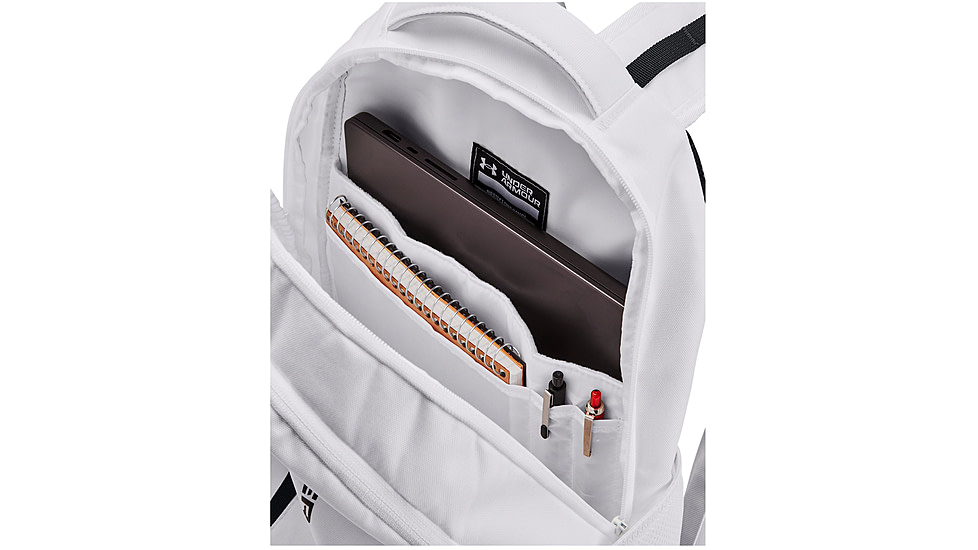 Under Armour Ua Hustle 6.0 Backpack, White/white/black - 1384672100OSFM