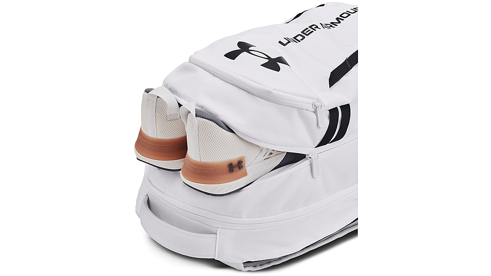 Under Armour Ua Hustle 6.0 Backpack, White/white/black - 1384672100OSFM