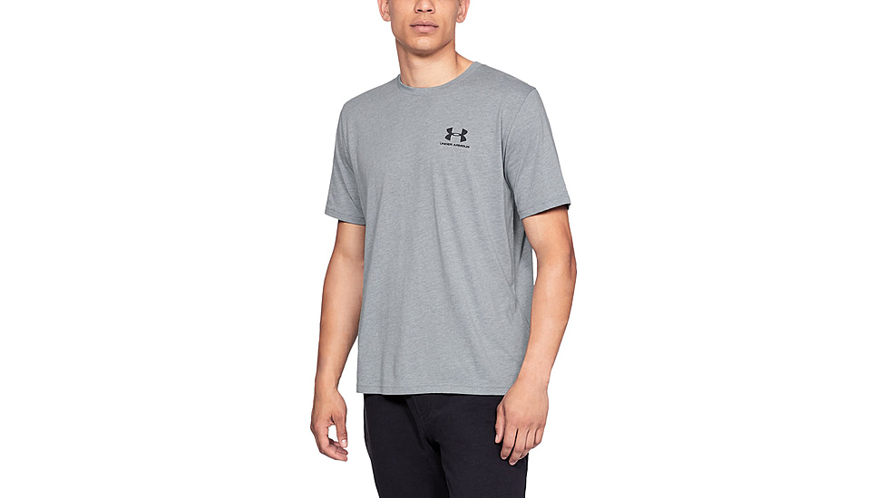 Under Armour UA Sportstyle Left Chest T-Shirt - Mens, Steel Light Heather, 3X-Large, 13267990363XL