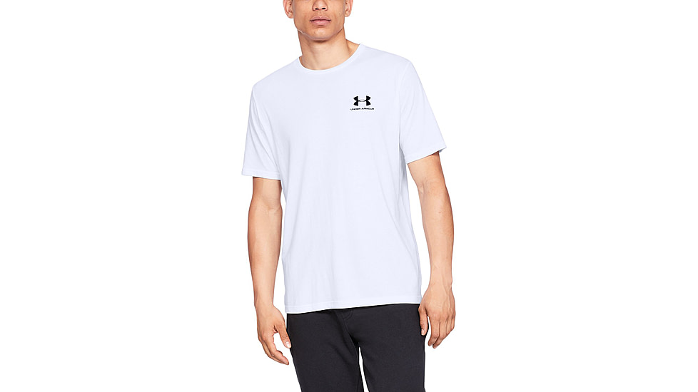 Under Armour UA Sportstyle Left Chest T-Shirt - Mens, White, X-Large, 1326799100XL