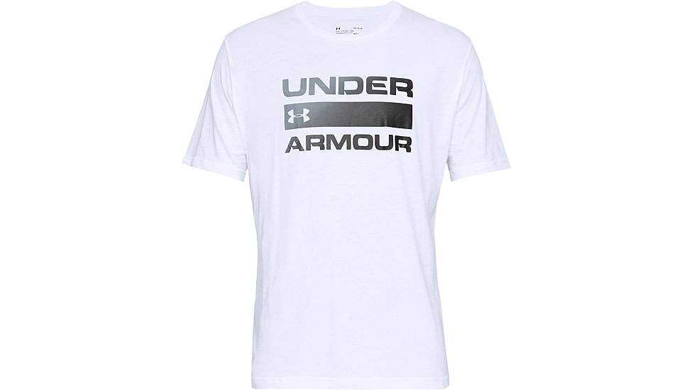 Under Armour UA Team Issue Wordmark Short Sleeve Shirt - Mens, Extra Large, White, 1329582100XL