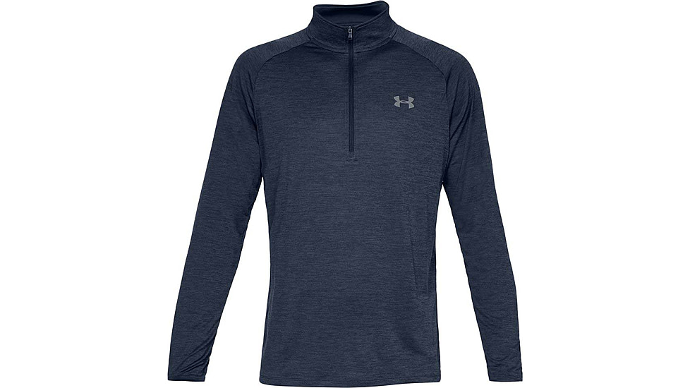 Under Armour UA Tech 1/2 Zip Long Sleeve Shirt - Mens, Academy/Steel, 2X-Large, 13284954092X