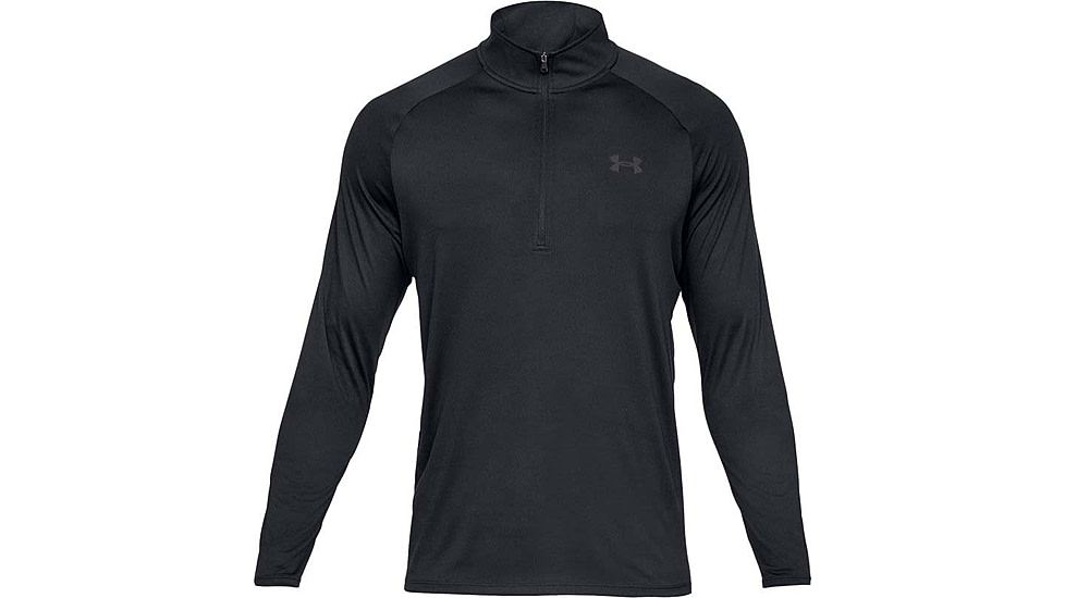 Under Armour UA Tech 1/2 Zip Long Sleeve Shirt - Mens, Black, 3X-Large, 13284950013X