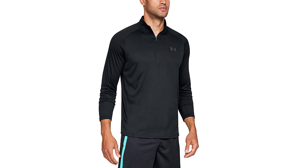 Under Armour UA Tech 1/2 Zip Long Sleeve Shirt - Mens, Black, 3X-Large, 13284950013X