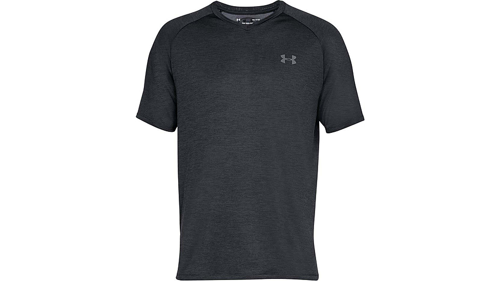 Under Armour UA Tech 2.0 V-Neck T-Shirt - Mens, Black, X-Large, 1328190001XL