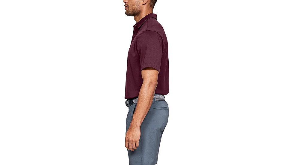 Under Armour UA Tech Golf Polo Shirt - Mens, Medium, Maroon, 1290140609MD