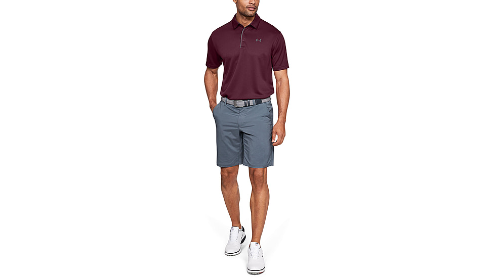 Under Armour UA Tech Golf Polo Shirt - Mens, Medium, Maroon, 1290140609MD