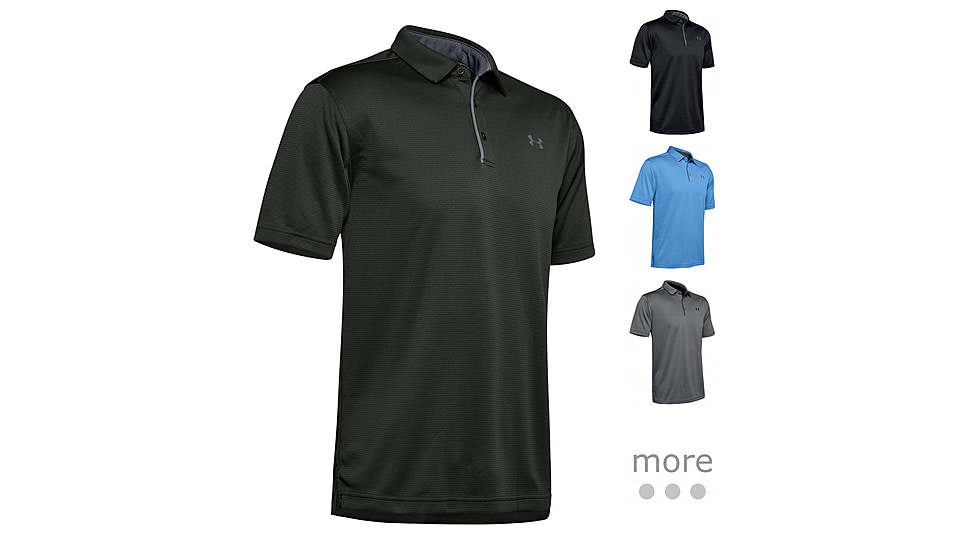 Under Armour UA Tech Polos - Men's, Baroque Green, Black, Carolina Blue, Graphite, Green Citrine, Maroon