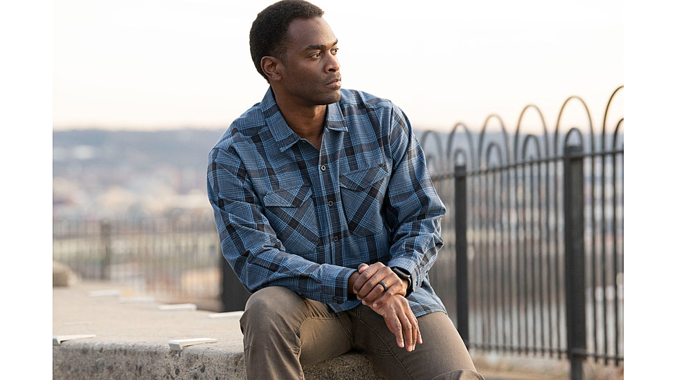 Vertx Canyon River Flannel - Mens, Blue Ridge Plaid, 2XL, F1 VTX1500 BLRP 2XL