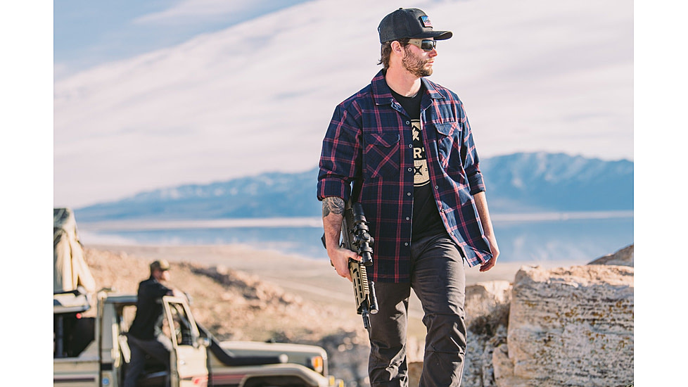 Vertx Canyon River Flannel - Mens, Midnight Clay Plaid, Medium, F1 VTX1500 MDCP MEDIUM