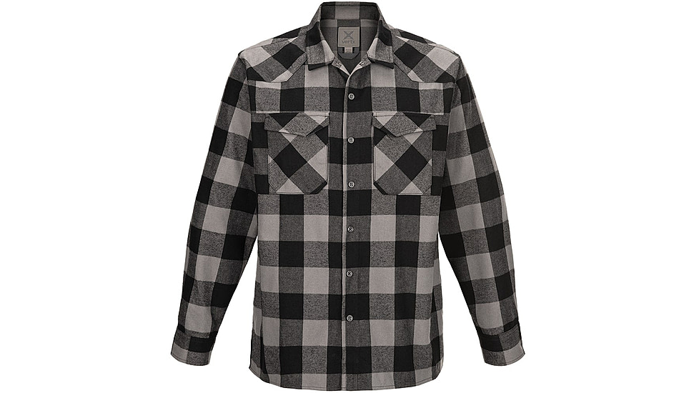 Vertx Canyon Valley Flannel Long Sleeve Shirt - Mens, Marshland Grey Plaid, Medium, F1 VTX1501 MSHGP MEDIUM N/A