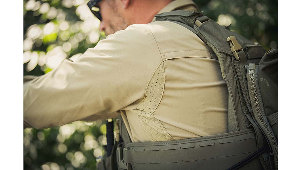 Vertx Fusion Flex Long Sleeve Shirt, Desert Tan - VTX8240DT2XLLONG