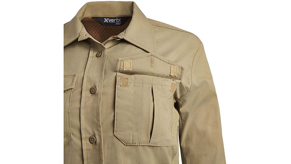 Vertx Fusion Flex Long Sleeve Shirt, Desert Tan - VTX8240WDTXSMREG