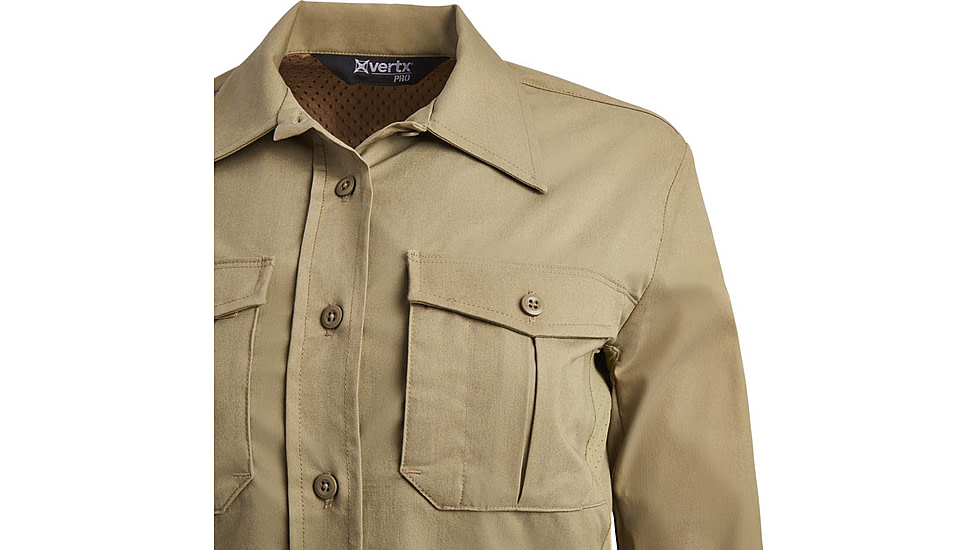 Vertx Fusion Flex Long Sleeve Shirt, Desert Tan - VTX8240WDTXSMREG