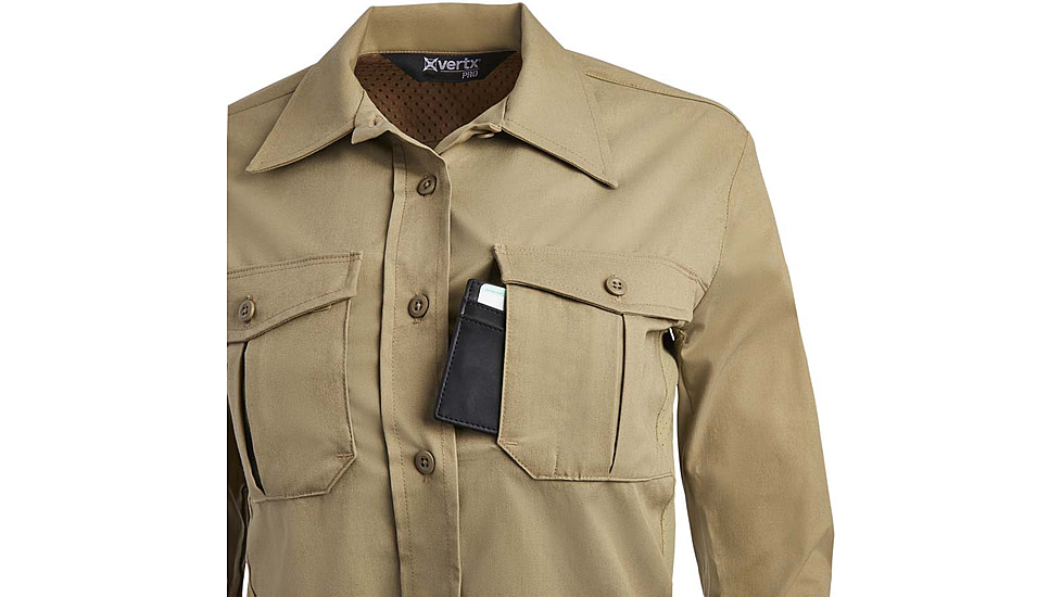 Vertx Fusion Flex Long Sleeve Shirt, Desert Tan - VTX8240WDTXSMREG