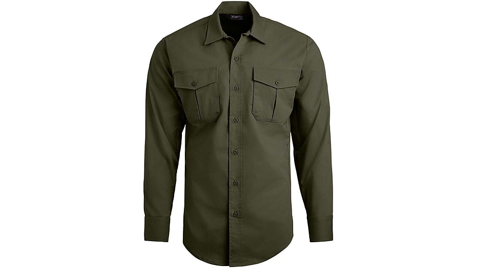 Vertx Fusion Flex Long Sleeve Shirt, Od Green - VTX8240OD2XLLONG