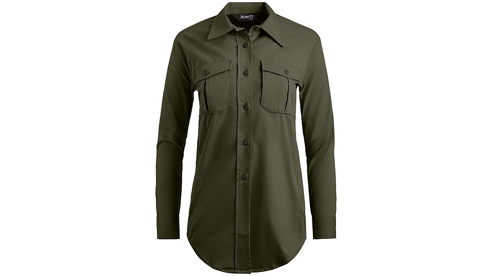 Vertx Fusion Flex Long Sleeve Shirt, Od Green - VTX8240WOD2XLLONG