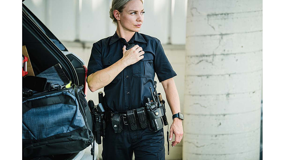 Vertx Fusion Flex Short Sleeve Shirt, Black - VTX8230WBK2XLNA