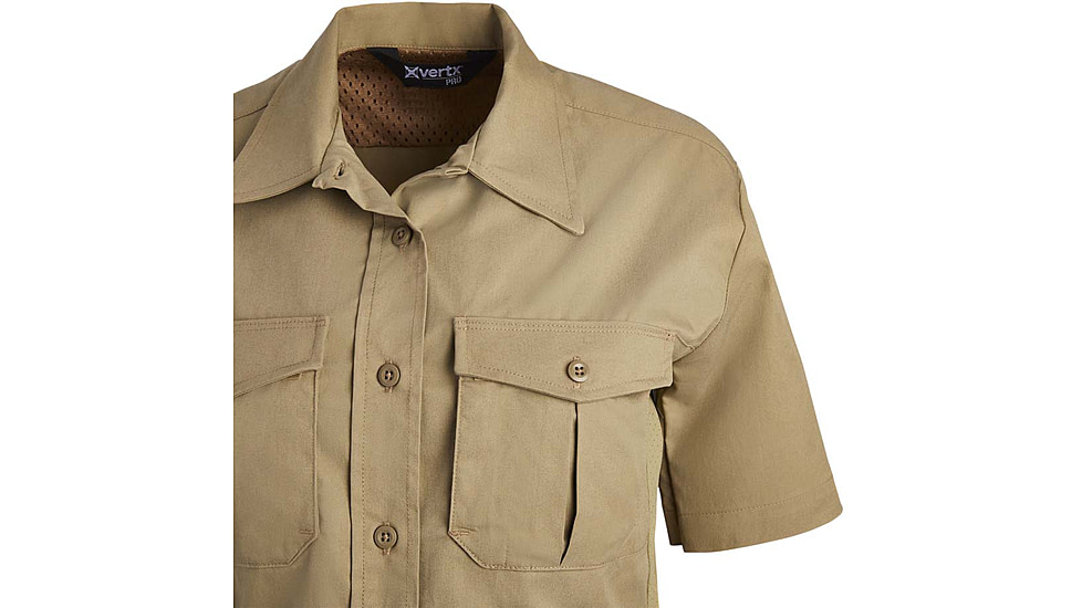Vertx Fusion Flex Short Sleeve Shirt, Desert Tan - VTX8230WDTXSMALLNA