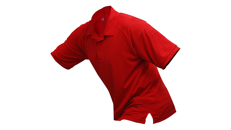 Vertx Men's Coldblack Short Sleeve Polo Shirt, Red, Size Large VTX4000RDP-LARGE
