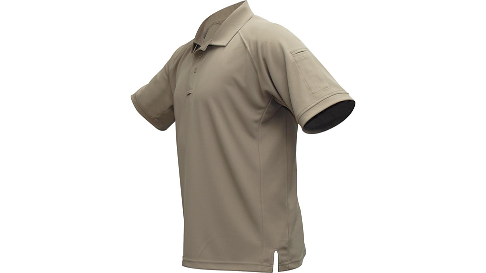Vertx Men's Coldblack Short Sleeve Polo Shirt, Tan, Size Small VTX4000TNP-SMALL