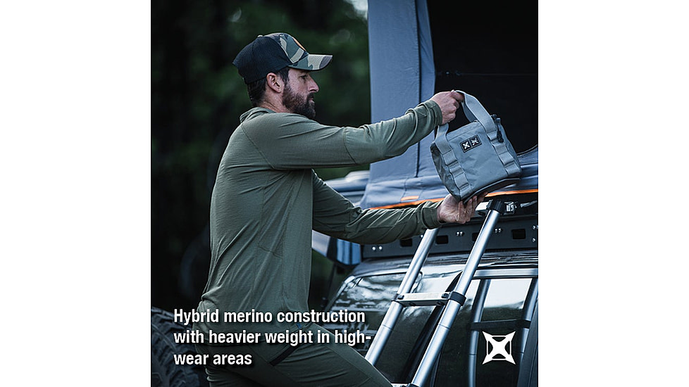 Vertx Merino Base Layer Hoody - Mens, Ranger Green, 2XL, VTX1529RGN2XLNA