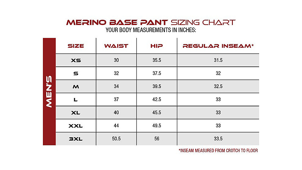 Vertx Merino Base Layer Pant - Mens, 2XL, VTX1705RGN2XLNA