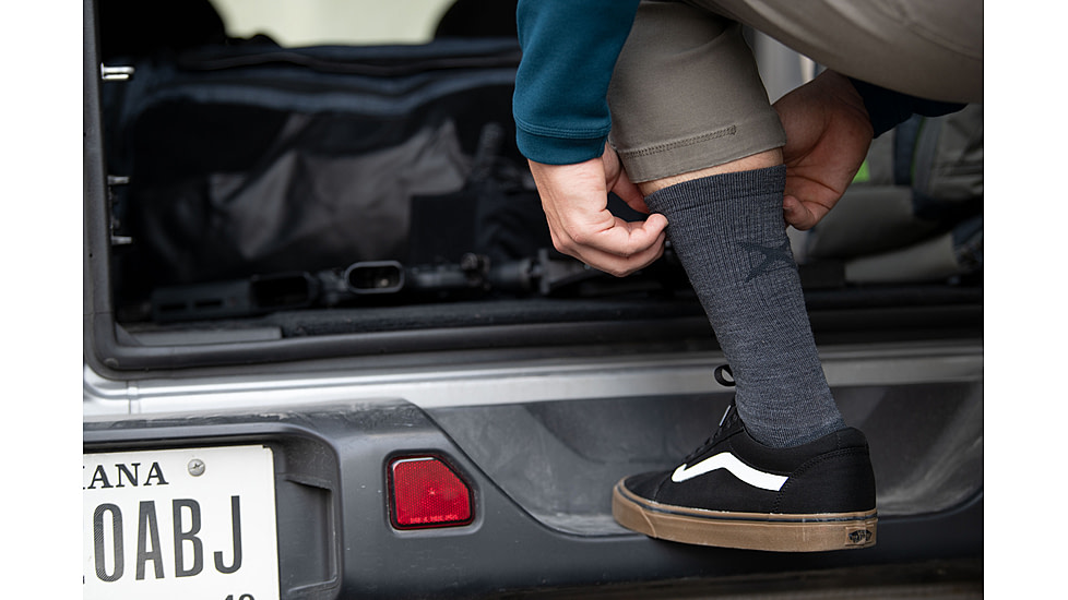 Vertx VaporCore 10in Medium Crew Sock - Mens, Smoke Grey, Large, 9111 SMG LARGE