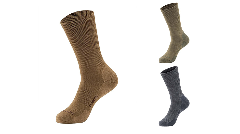 Vertx VaporCore 5in Crew Sock - Mens, Dark Earth, Ranger Green, Smoke Grey