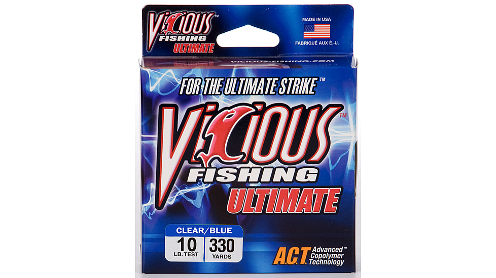 Vicious Ultimate Mono 10lb 330yd Clear/Blue, VCB10