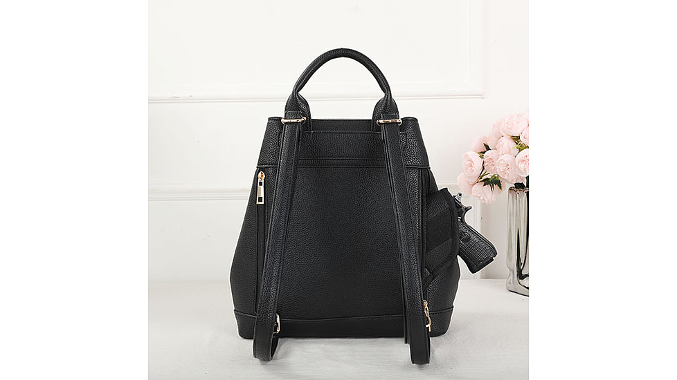 VISM BW2338 PU Daypack, Black, BW2338B