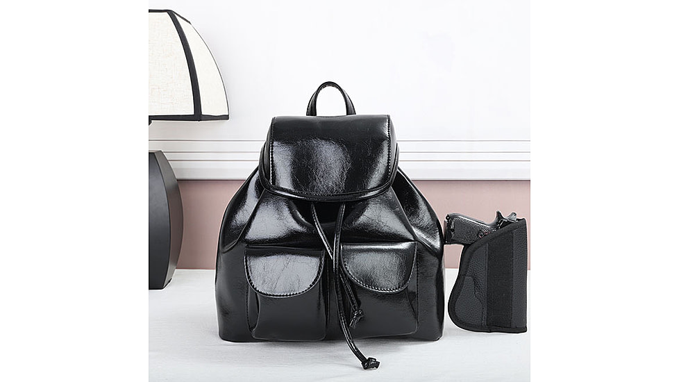 VISM BW9948 PU Daypack, Black, BW9948B