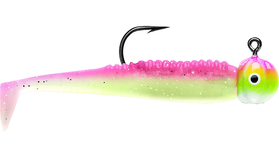 VMC Boot Tail Jig 1/32 oz Pink Chartreuse Glow, BTJ132PCGL