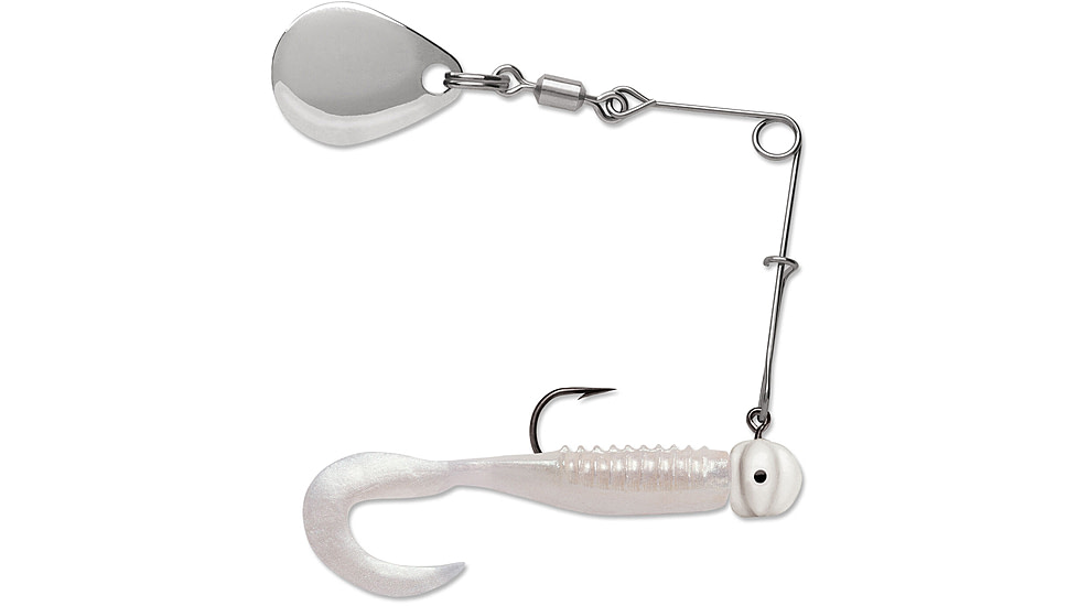 VMC Curl Tail Spinnerbait, Pearl White, 1/16oz, CTS116PRLW