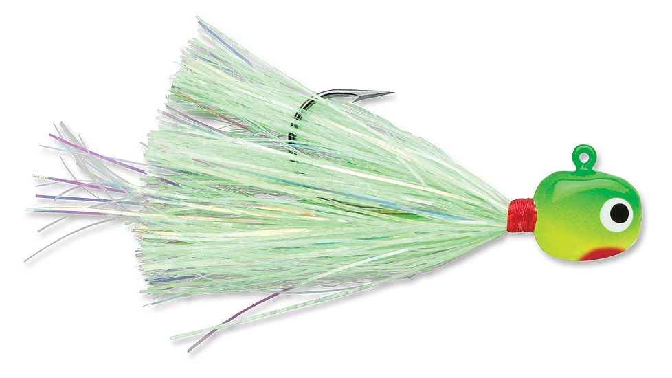 VMC Hot Skirt Glow Jig, Chartreuse Lime Green, 1/16oz, HSG116-CLG