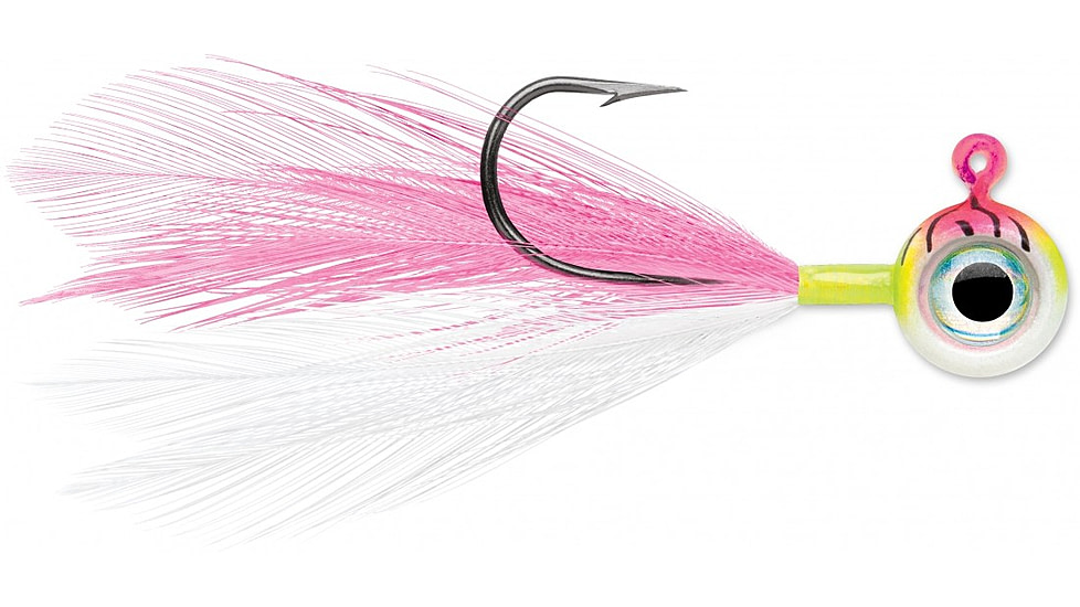 VMC Moon Fly Jig, 1/32 oz, Pink Fire UV, MFJ132-PFU