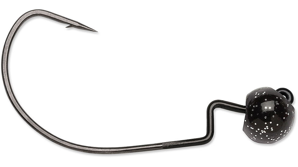 VMC Rugby Jig, 3/8oz, Number 4/0 Hook, Black, 4pk, RJ38-BK