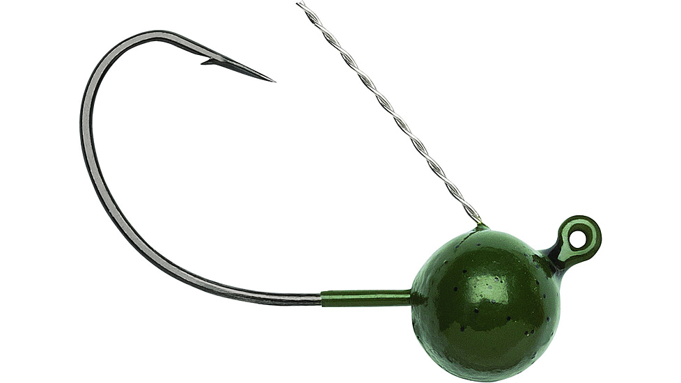 VMC Wacky Weedless Jig 1/0Sz 3/16oz Green Pumpkin 4Pc, WWJ316-GNPPK