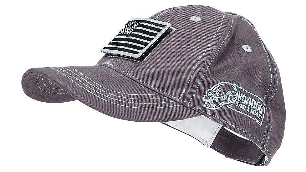 Voodoo Tactical Classic Cap w/ Removable Flag Patch - Mens, Gray/White, One Size, 20-9352154000